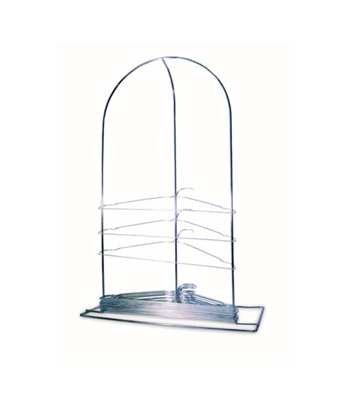 Zásobník na drôtené vešiaky, pochrómovaný