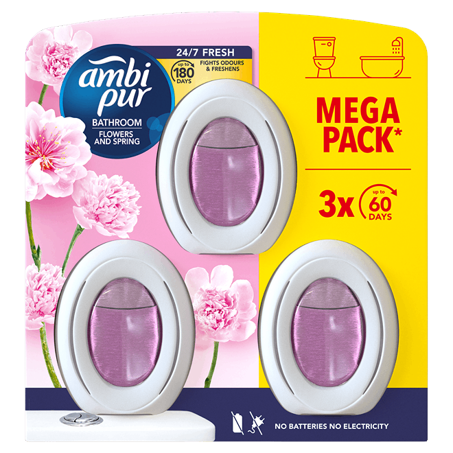 Ambi Pur  Flowers & Spring Mega Pack pre kúpeľne a toalety