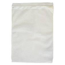 Vrece na pranie 50 x 70 cm, biele, zips s prekrytím