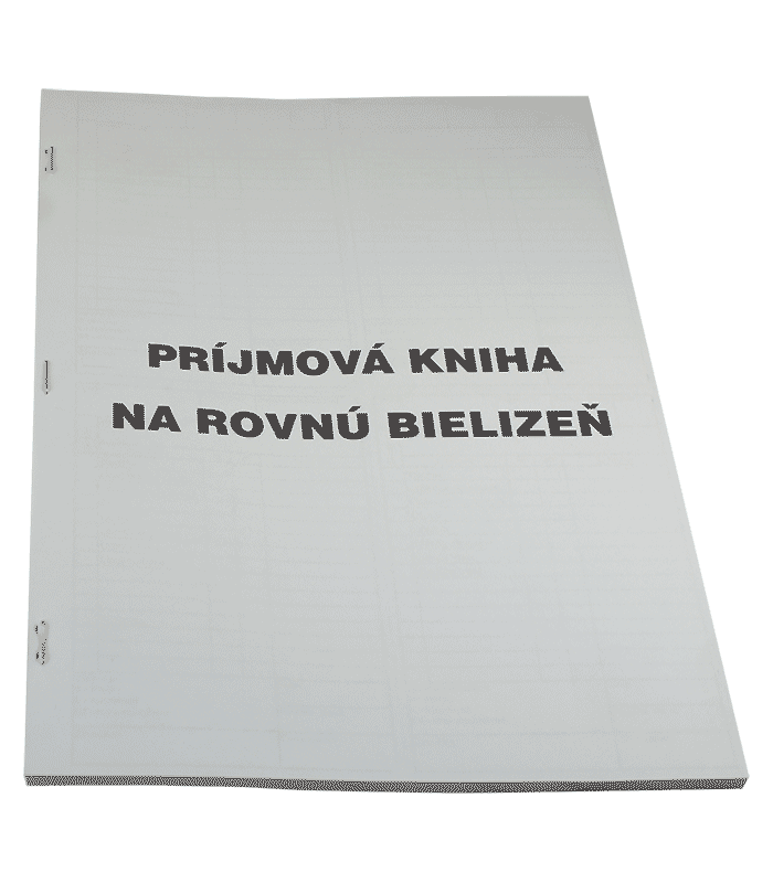 Príjmová kniha na rovnú bielizeň