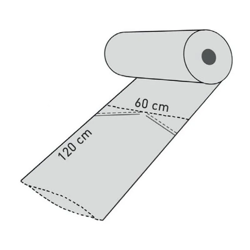 LDPE trhacia fólia hadica 60 cm, dĺžka 120 cm, šikmá perforácia