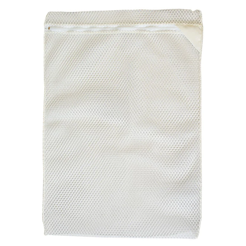 Vrece na pranie 50 x 70 cm, biele, zips s prekrytím Vrece na pranie 50 x 70 cm, biele, zips s prekrytím