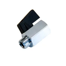 Ručný guľový ventil 1/4", vonkajší/vnútorný závit, PTFE
